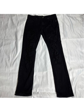 Boys Waimea Black Distressed Skinny Jeans Size 20